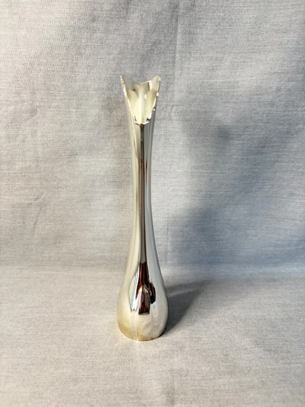 Vintage Silver Plated Swan Bud Vase Art Deco MCM 7